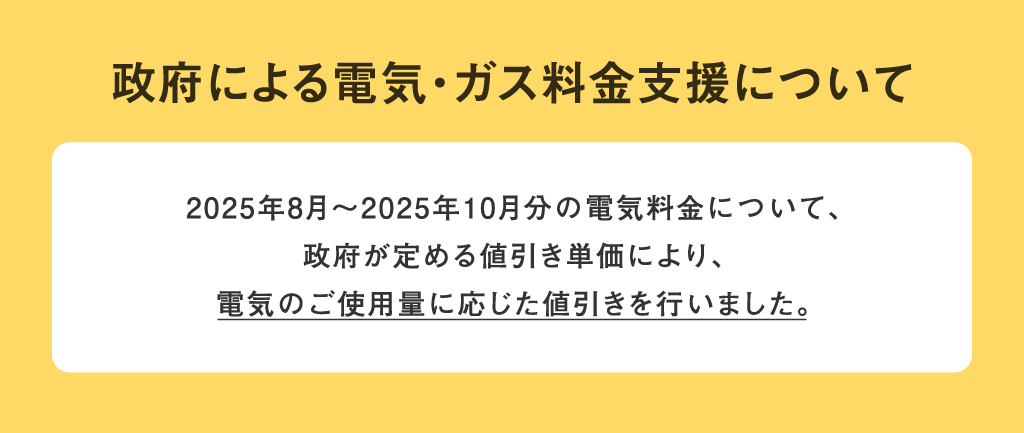 政府による電気・ガス料金支援について