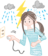 家電製品を雷から守ろう