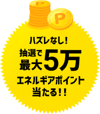 ハズレなし！抽選で最大5万エネルギアポイント当たる！！
