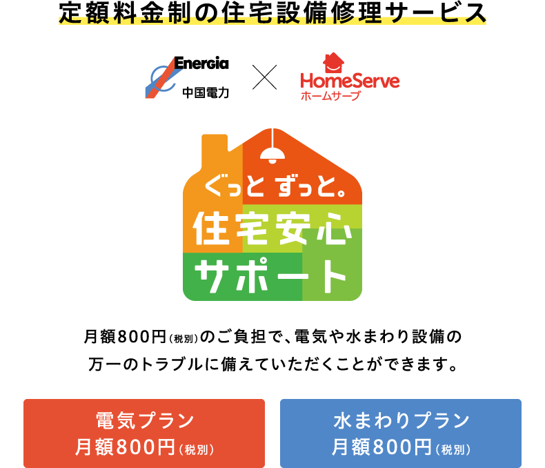 定額料金制の住宅設備修理サービス「ぐっとずっと。住宅安心サポート」