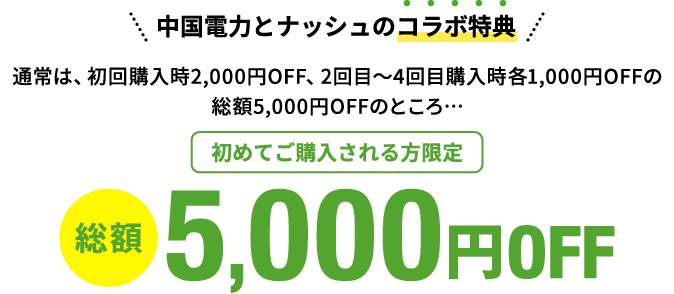 中国電力とナッシュのコラボ特典