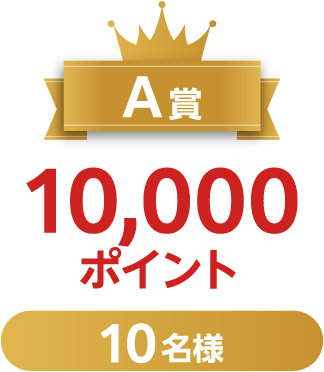 A賞 10,000ポイント 10名様