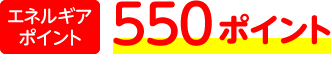 エネルギアポイント：550ポイント