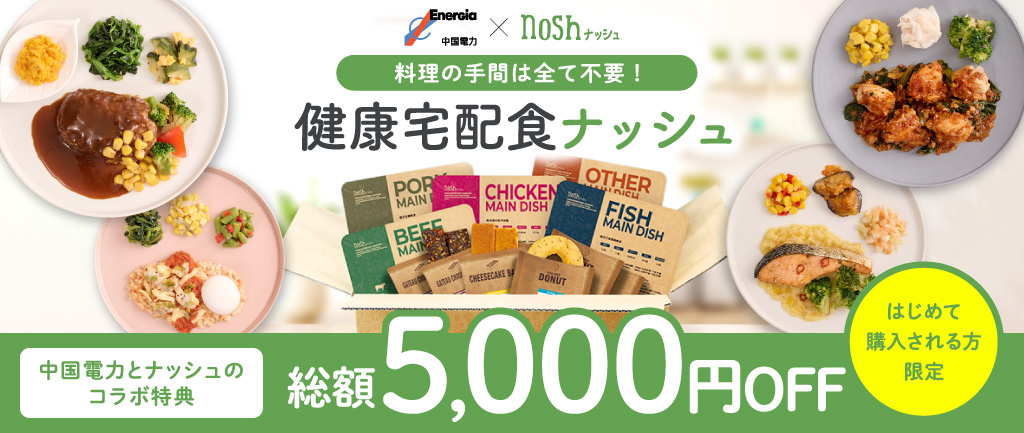 はじめて購入される方限定 総額5,000円OFF「健康宅配食ナッシュ」