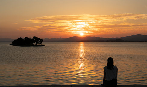 宍道湖の夕日