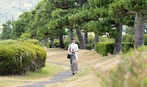 散歩にもぴったりな遊歩道